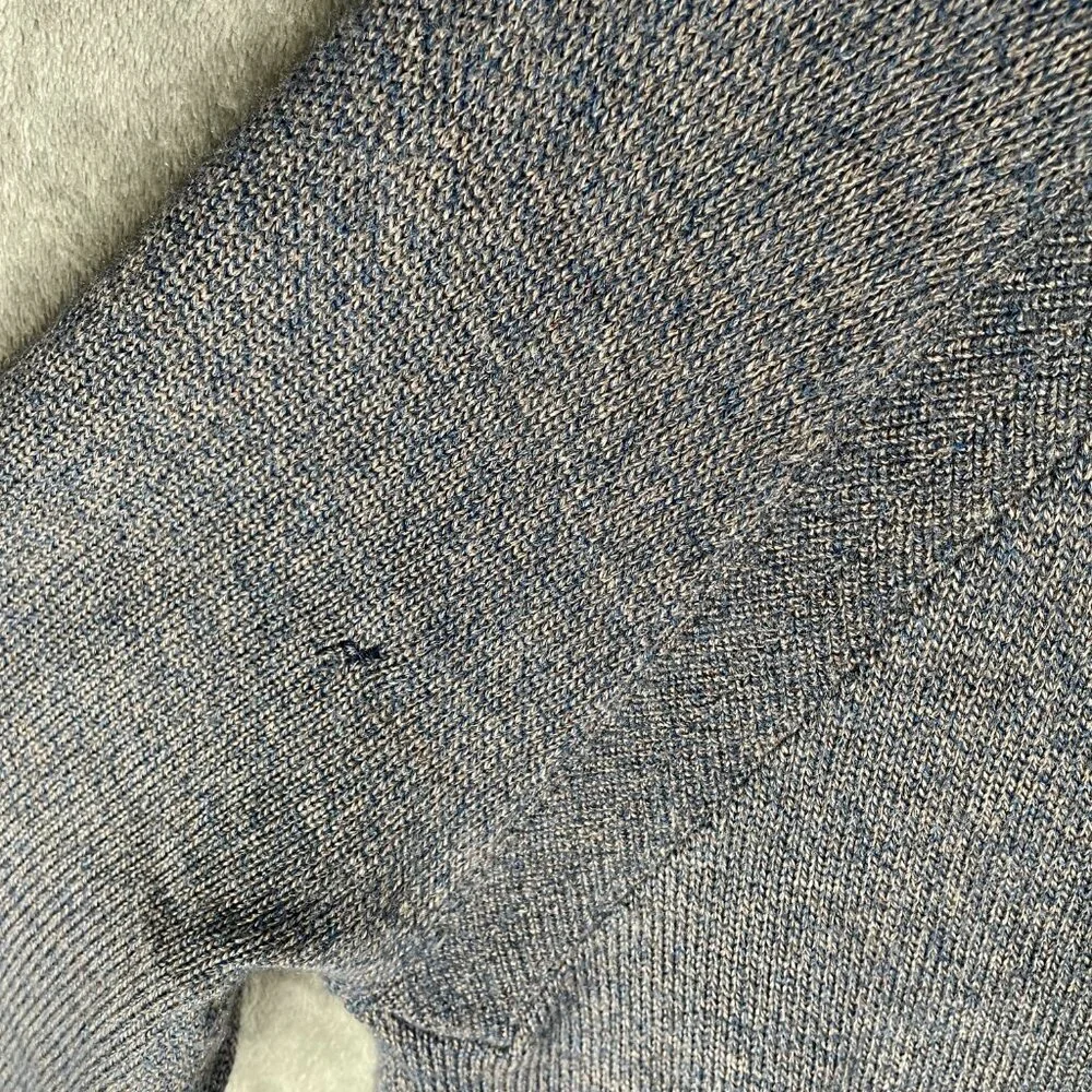 Banana Republic Men’s Large Gray Wool Blend Quarter Snap Sweater Pullover NWT